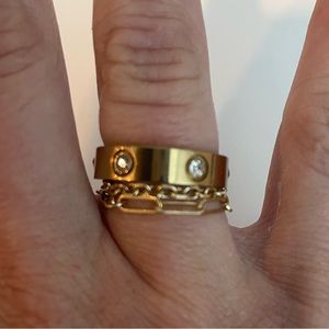 Gold ring with stones